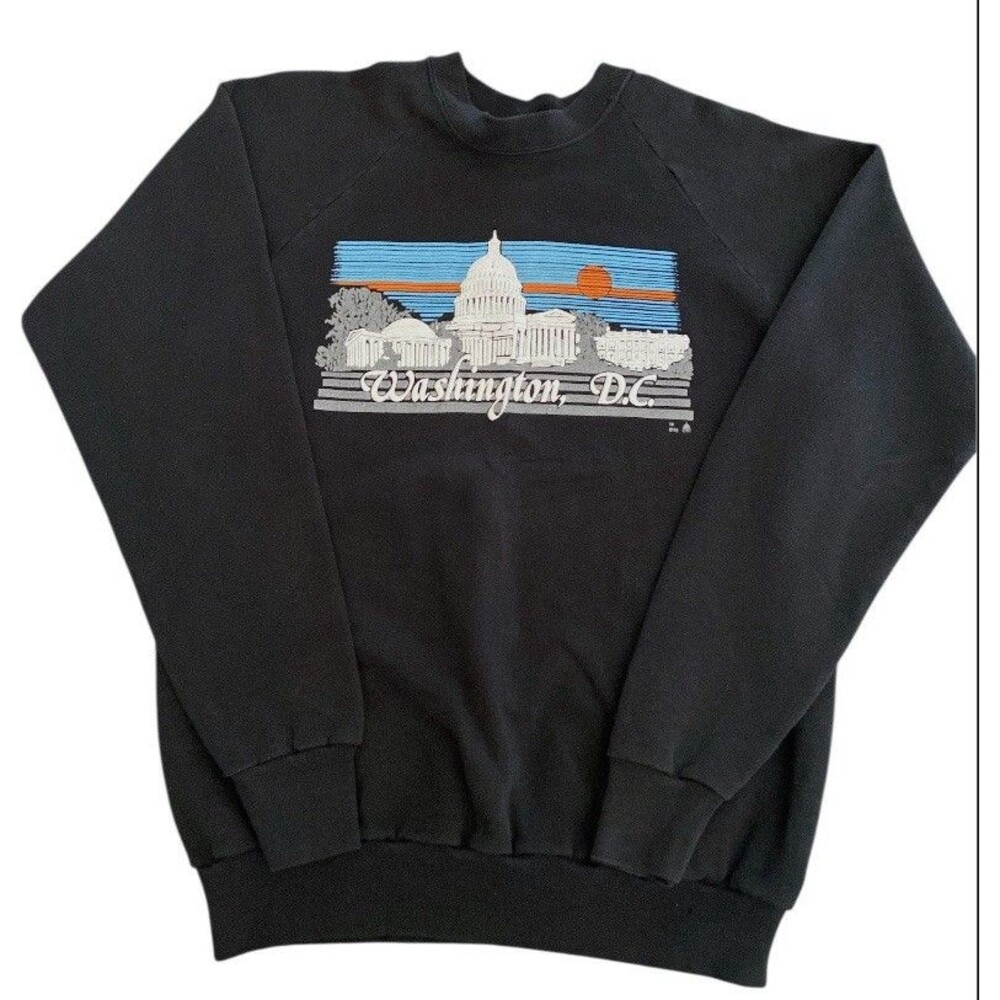 Vintage Screen Stars Crewneck Sweatshirt WASHINGTON DC Tourism Men's Medium USA